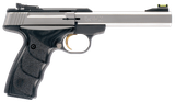 Browning 051427490 Buck Mark Plus *CA Compliant 22 LR 10+1 5.50" Slab Side Barrel, Serrated SS Slide, Matte Black Aluminum Frame, Black Laminate Wood Grips