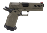 Fierce Firearms FGZ-9-C-GB-CS Grizz Commander 9mm Luger 10+1 4.25" Black Bull Barrel, Optic Ready/Serrated Slide, OD Green Cerakote w/Black Controls Steel Frame w/Accessory Rail, RMR Footprint