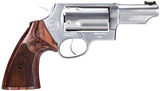 Taurus 2441EX039 Judge Executive Grade Medium Frame 45 Colt (LC) 410 Gauge 5rd 3" Hand Polished Satin Stainless Steel Barrel, Hand Polished Satin Stainless Steel Cylinder & Frame, Wood Grip