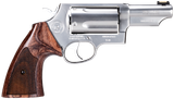 Taurus 2441EX039 Judge Executive Grade Medium Frame 45 Colt (LC) 410 Gauge 5rd 3" Hand Polished Satin Stainless Steel Barrel, Hand Polished Satin Stainless Steel Cylinder & Frame, Wood Grip