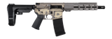 Shark Coast Tactical SCC07428MILFDE-P Military 5.56 NATO 30+1 10.50" Black Nitride Threaded Barrel, 2-Tone FDE Cerakote Aluminum Receiver w/Picatinny Rail, M-LOK Handguard, Polymer SB Tactical SBA3 Br