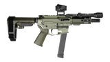 Shark Coast Tactical SCC05752GK9B Grassy Knoll Bundle 9mm Luger 30+1 5" Threaded Barrel, Aluminum Receiver w/Picatinny Rail, M-LOK Handguard, Polymer SB Tactical SBA3 Brace, Streamlight ProTac Rail Li