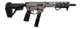 Freedom Ordance FX9P10E-FDE FX9P Elite 9mm Luger 10" Black Nitride Threaded Barrel, Flat Dark Earth Anodized Aluminum Receiver w/Picatinny Rail, M-LOK Handguard, Black Polymer SB Tactical SBA5 Brace,