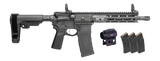 Springfield Armory STV995300BLCV2SBAPAC SAINT Victor Gear Pac 300 Blackout 10+1 9.50" Black Nitride Threaded Barrel, Black Hardcoat Anodize Aluminum Receiver w/ Rail, M-LOK Handguard, Black Polymer SB