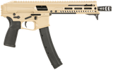 Patriot Ordnance Factory 01926 Phoenix  9mm Luger 35+1 8", Flat Dark Earth Rec/M-LOK Handgaurd, Black MFT Grip, Picatinny Stock Adapter, Muzzle Brake, Includes Hand Stop