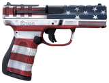 Citadel CITCP9USACAN Centurion CP9 Compact Frame 9mm Luger 14+1, 4" Black Steel Barrel, American Flag Cerakote Optic Ready/Serrated Steel Slide, Polymer Frame & Grip, Features Matching Ammo Can