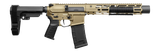 CMMG 30A0ED0-CT Zeroed Banshee Mk4 300 Blackout 30+1 6.50" Black Nitride Threaded Barrel, Coyote Tan Cerakote Aluminum Receiver w/Picatinny Rail, M-LOK Handguard, Black Polymer CMMG RipBrace, CMMG Zer