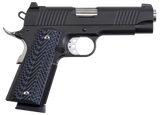Magnum Research DE1911C 1911 C 45 ACP Caliber with 4.33" Bull Barrel, 8+1 Capacity, Overall Matte Black Finish Carbon Steel, Beavertail Frame, Serrated Slide & Black/Gray G10 Grip