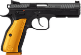 CZ-USA 91248 Shadow 2  9mm Luger 17+1 4.89" Stainless Steel Barrel, Black Nitride Optic Cut/Serrated Slide, Black Steel Frame w/Beavertail & Picatinny Rail, Orange Checkered Aluminum Grip