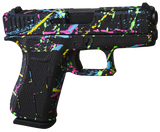 Glock UX4350204NSPLT G43X  Sub-Compact Frame 9mm 10+1 3.41" Black GMB Barrel, Black Splatter Cerakote Serrated Steel Slide, Polymer Frame & Grip