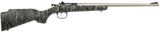 Crickett KSA2444 Gen2  Youth 22 LR 1rd 16.13" Stainless Single Shot Barrel, Stainless Steel Receiver, Black w/White Webbing Fixed Synthetic Stock