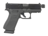 Glock UX4350203FRMOSTB G43X MOS Slim Sub-Compact 9mm Luger 15+1 3.41" Black Threaded Barrel, Steel Optic Ready/Serrated Slide, Polymer Frame w/Accessory Rail, Ambidextrous