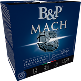 B&p Ammunition 12B18FL8 Mach LV  12Gauge 2.75" 1 1/8oz 8Shot 25 Per Box/10 Case
