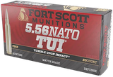 Fort Scott Munitions 556-070-SCV2 Tumble Upon Impact (TUI)  5.56mm 70gr Solid Copper Spun 20 Per Box/25 Case