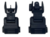 NcStar VG166 Picatinny Low Profile Front and Rear Sight Set  Black Polymer