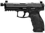HK 81000239 VP9 Tactical 9mm Luger 10+1 4.70" Black Threaded Barrel, Black Cerakote Optic Ready/Serrated Steel Slide, Black Polymer Frame w/Picatinny Rail, Black Interchangeable Backstrap Grip