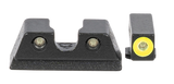 Meprolight USA 402203121 Hyper-Bright  Green Tritium Yellow Outline Front Sight-Green Tritium Black Outline Rear Sight Glock 42/43
