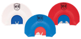 Knight & Hale KHT0206 HD Hen Mouth Call Attracts Turkey Red/White/Blue 3Pack
