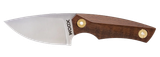 Woox BU.KNF030.01 Bad Boy  2.75" Plain Drop Point D2 Steel Blade American Walnut w/ Brass Hardware Handle 6.25" OAL