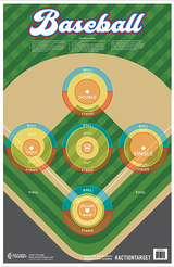 Action Target GSBASE100 Entertainment  Ball Field Paper Hanging 23" x 35" Multi-Color 100 Per Box