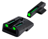TruGlo TG131NT3 TFO  Green/Tritium/Fiber Optic Front Sight-Green/Tritium/Fiber Optic Rear Sight 1911 Officer