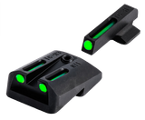 TruGlo TG131NT3 TFO  Green/Tritium/Fiber Optic Front Sight-Green/Tritium/Fiber Optic Rear Sight 1911 Officer