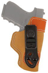 DeSantis Gunhide 106NA85Z0 Sof-Tuck  IWB Tan Leather/Suede Belt Clip Fits Colt Commander Right Hand