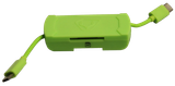 HME HMESDCRAND Memory Card Reader Android Compatible With Tablets w/Micro USB & USB Connector Up To 256GB Black/Green