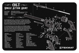 TekMat TEKR17SAA  Cleaning Mat Black/White Rubber 11"x17" Colt Revolver Army Parts Diagram
