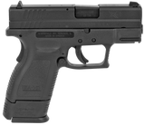 Springfield Armory XD9802 XD *CA Compliant Sub-Compact 40 S&W 10+1, 3" Black Melonite Steel Barrel & Serrated Steel Slide, Black Polymer Frame w/Picatinny Rail, Black Polymer Grip