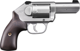 Kimber Mfg, Inc 3400011CA K6S *CA Compliant DAO 357 Mag 6 Shot 3" Brushed Stainless Steel Barrel, Cylinder & Frame, Large Smooth Walnut Grip, Concealed Hammer
