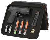 Byrna Technologies SK68300BLKKINETIC SD Kinetic Kit CO2 .68 Cal 5rd, Black Polymer, Rubber Honeycomb Grip, C02 & 15 Projectiles Included