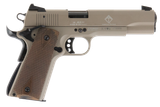 GSG GSG2210M1911T 1911  22 LR 10+1 5" Threaded Barrel, Tan Serrated Slide & Zinc Alloy w/Beavertail Frame, Double Diamond Walnut Grip