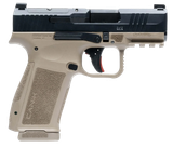 Canik HG7882BDN Mete MC9L Sub-Compact Frame 9mm Luger 17+1 3.18" Black Steel Barrel, Black Nitride Serrated Steel Slide, Flat Dark Earth Polymer Frame w/Picatinny Rail, Interchangeable Backstrap Grip