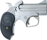 Bond Arms BAPB Papa Bear  45 Colt (LC)/410 Gauge 2rd 3" Stainless Steel Double Barrel & Frame, Auto Extractors & Rebounding Hammer, Blade Front/Fixed Rear Sights, Extended Rubber Grip, Manual Safety