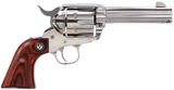Ruger 5109 Vaquero  Medium Frame 357 Mag/38 Special 6rd 4.62" High Gloss Stainless Steel Barrel, Cylinder & Frame, Hardwood Grip, Transfer Bar Safety, Exposed Hammer
