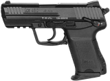 HK 81001111 HK45C V1 Compact Frame 45 ACP 8+1 3.94" Black Polygonal Rifled Barrel, Black Serrated Steel Slide, Black Polymer Frame w/Picatinny Rail, Black Interchangeable Backstrap Grip, Ambidextrous