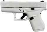 Glock UI4250204NFRST G42 Gen3 Sub-Compact Frame 380 ACP 6+1 3.25" Black Steel Barrel, Frost Glitter Cerakote Serrated Steel Slide, Frost Cerakote Polymer Frame, Textured Polymer Grip, Right Hand