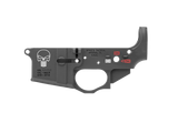 Spikes Tactical STLS015CFA Punisher Stripped Lower Receiver Multi-Caliber 7075-T6 Aluminum Black Anodized with Color Fill for AR-15