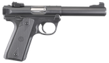 Ruger  Mark IV 22/45 22 LR 10+1, 5.50" Stainless Bull Barrel, Blued Drilled & Tapped Steel Receiver & Polymer Frame,  Black Checkered Polymer Grip Ambidextrous