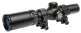 Truglo TG8514BC Tru-Brite 30 Hunter 1-4x 24mm Obj 92.6-23.03 ft @ 100 yds FOV 30mm Tube Black Finish Circle Duplex