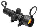 NcStar SEECR3942R Tactical Compact 3-9x42mm Red/Green Illuminated P4 Sniper Reticle 30mm Tube One Piece Aluminum Body w/Rubber Outer Coating