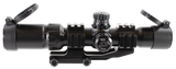 Aim Sports JTHR1 Recon CQB Black Anodized 1.5-4x30mm 30mm Tube Tri-Illuminated 3/4 Circle Dot Reticle