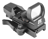 NcStar D4RGBQ Red & Green Reflex Sight with 4 Reticles  Black Anodized 1 x 0.95" x 1.34" Red/Green Multi Reticle