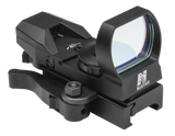 NcStar D4BQ Red Four Reticle Reflex  Black Anodized 1 x 0.95" x 1.34" 3 MOA Red Dot Multi Reticle QR Mount