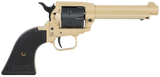 Heritage Mfg SRR22V4 Rough Rider  22 LR 6 Shot 4.75" Sabre Sand Cerakote Steel Barrel, Sabre Sand Cerakote Steel Frame, Black Satin Cylinder, Black Polymer Grip, Hammer/Thumb Safety, Exposed Hammer