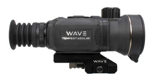 Wave WTS205 Tempest 650 LRF Thermal Black 3x50mm Illuminated Multi Reticle, 640x512, 12 Microns, 50 Hz Resolution,  Digital Zoom 12x Rapid/Smooth