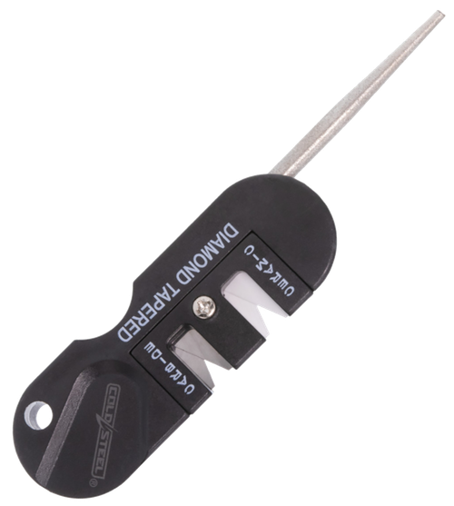 Cold Steel CSKS31SCDR 3-In-1 Knife Sharpener Black Carbide/Ceramic Sharpener, Coarse/Fine