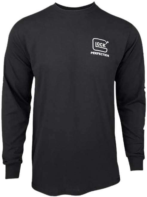 Glock AP96098 Perfection Long Sleeve Tee Black Pre-Shrunk Cotton Long Sleeve Small