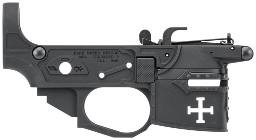 Spikes Tactical STLB960 Rare Breed Crusader  9mm Luger, Black Anodized Aluminum for AR-Platform